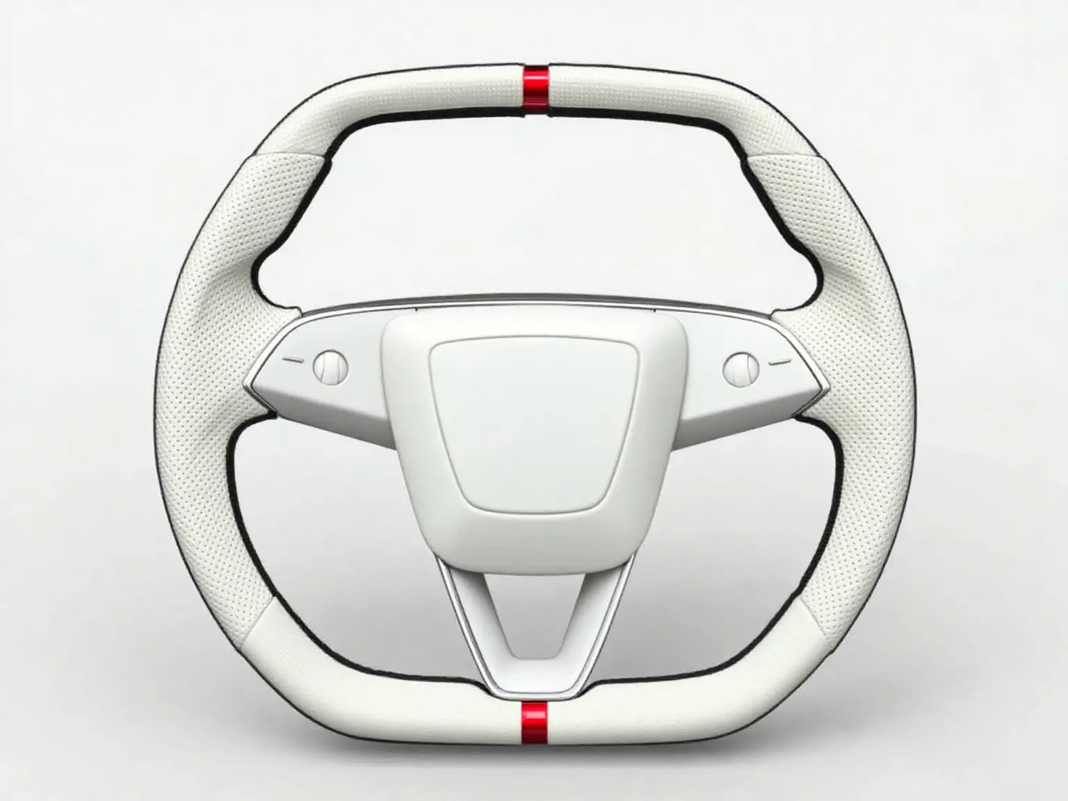 White-and-Red-Contrast-Leather-Tesla-Steering-Wheel-Track-Master Axeco