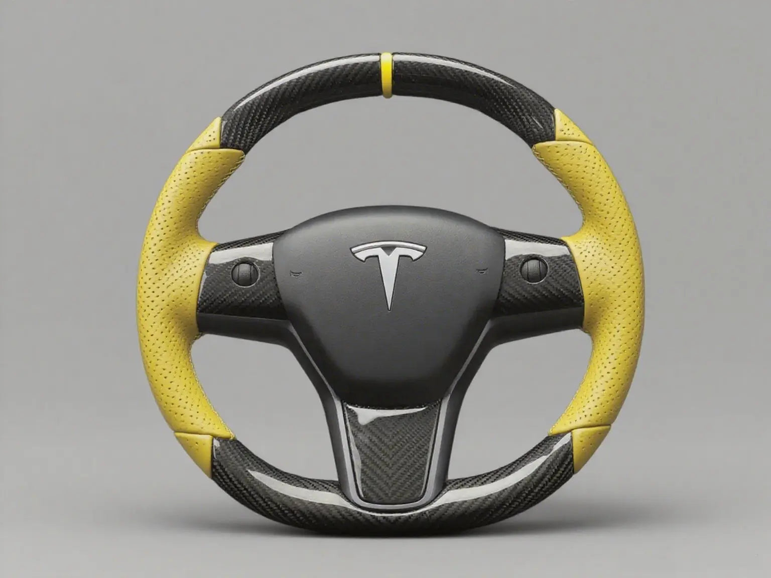 Yellow-Carbon-Tesla-Steering-Wheel-DYNA-Energize-Your-Drive-with-Style Axeco