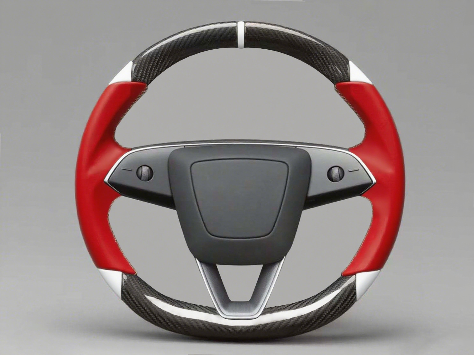 Leather Carbon Fiber Customize Tesla Model Y Juniper Steering Wheel - DYNA (2025+) Axeco