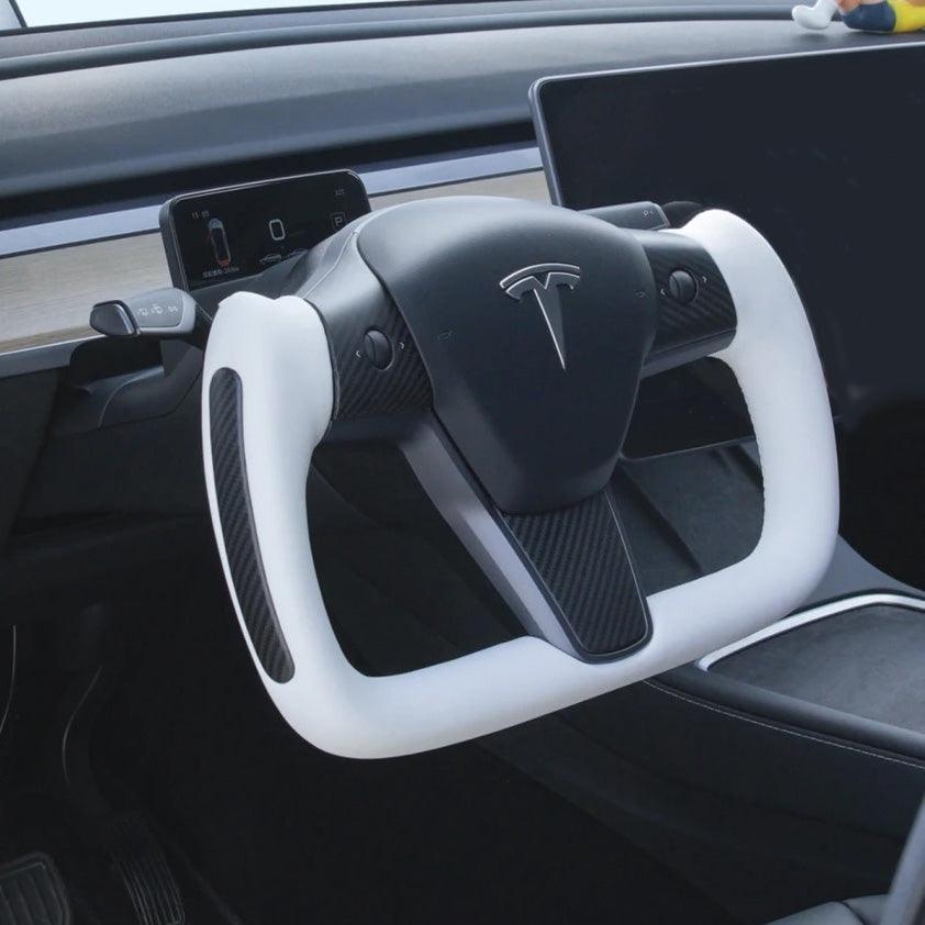 Yoke Carbon Fiber Steering Wheel for Tesla Model 3-Customize - Axeco