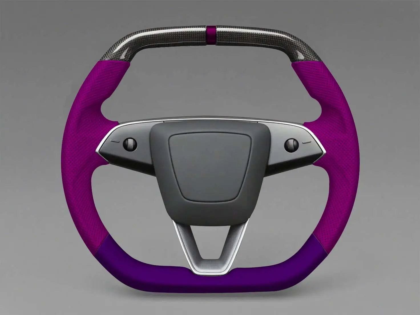 Light purple and deep purple Carbon Fiber Customize Tesla mode 3 highland Steering Wheel - Super Enhancer(2023.9+) Axeco