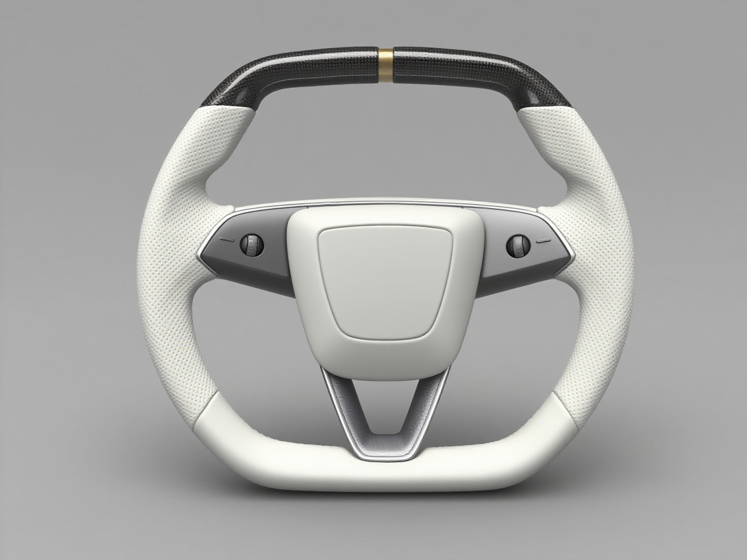 Milky White Tesla Model 3 Highland Steering Wheel -Super Enhancer(2023.9+) Axeco