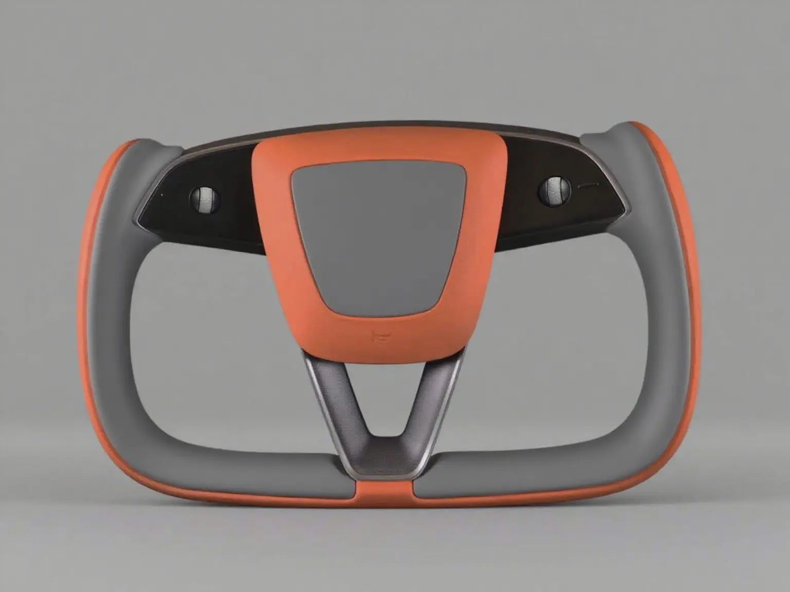Orange and gray Tesla Yoke model Y Juniper Steering Wheel(2025+) Axeco