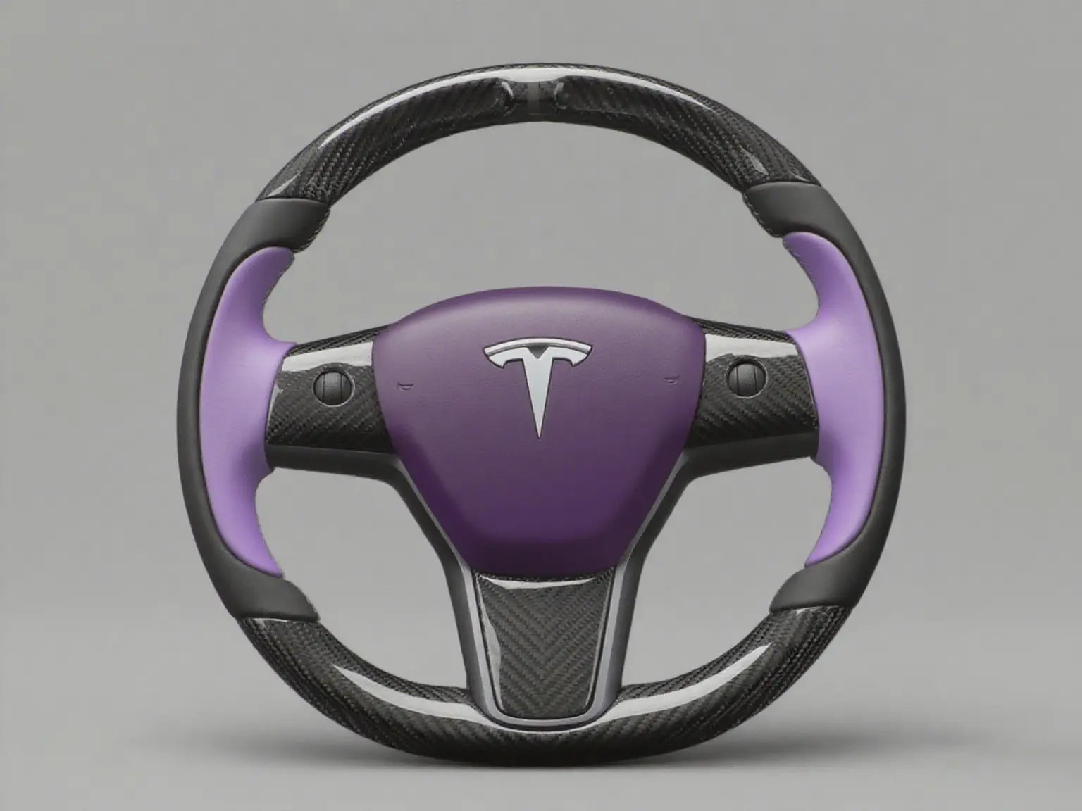 Purple Carbon Fiber Tesla model 3 Steering Wheel -Track Master(2023.9+) Axeco
