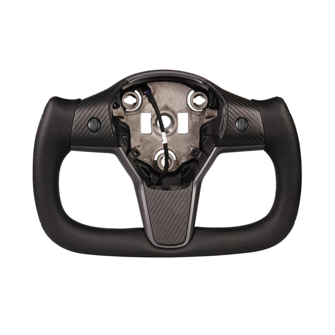 Yoke Carbon Fiber Steering Wheel for Tesla Model 3-Customize - Axeco