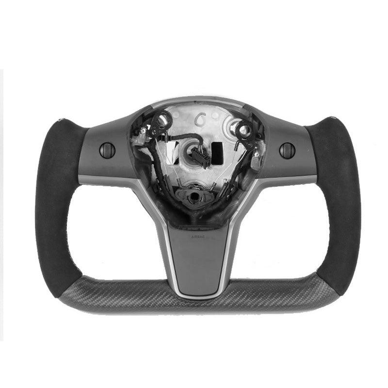 Yoke Carbon Fiber Steering Wheel for Tesla Model 3-Customize - Axeco