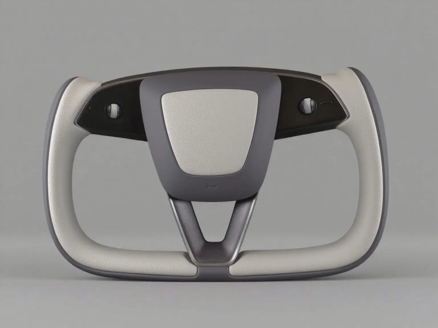 gray and white color scheme Tesla Yoke model Y Juniper Steering Wheel(2025+) Axeco