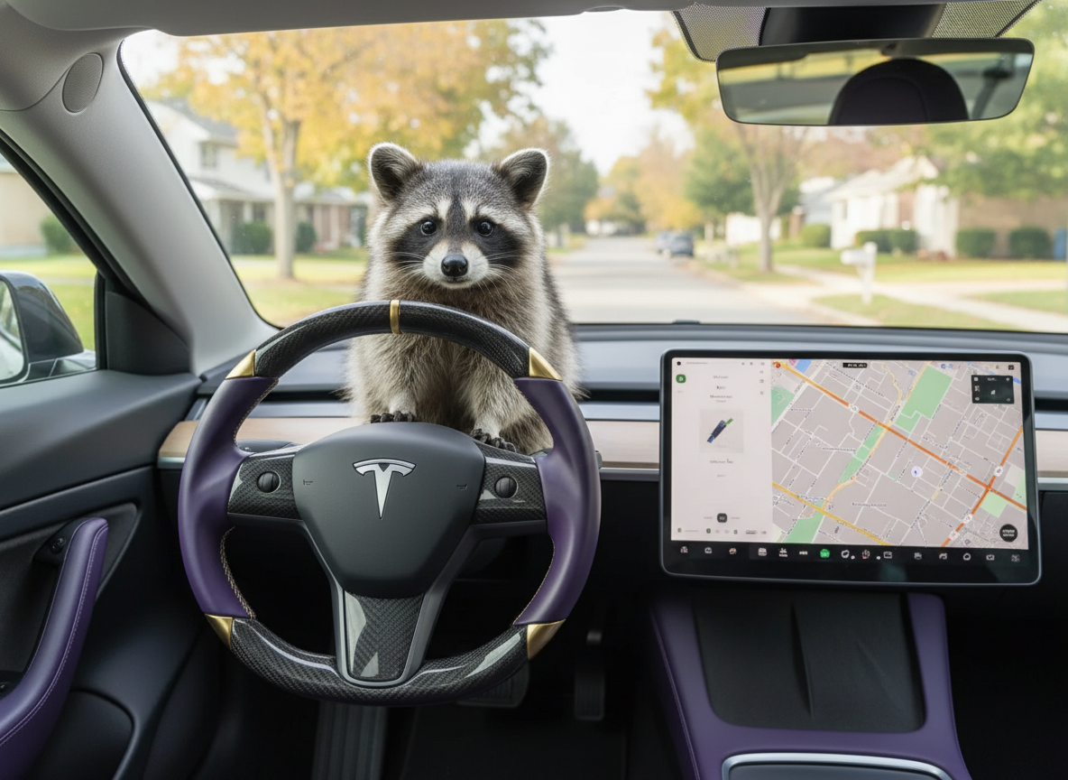 Purple and gold Carbon Fiber Tesla Model 3 Steering Wheel -DYNA(2017-2023.9) Axeco