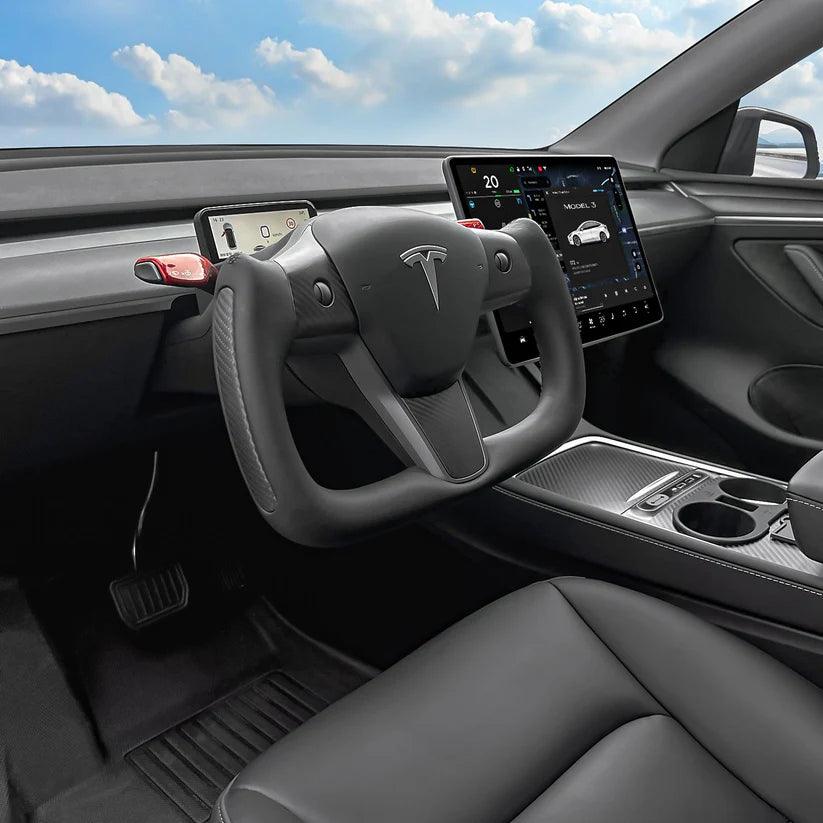 Yoke Carbon Fiber Steering Wheel for Tesla Model 3-Customize - Axeco