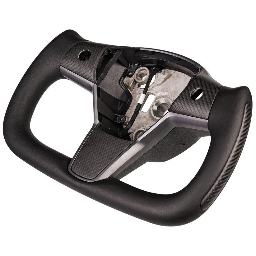 Yoke Carbon Fiber Steering Wheel for Tesla Model 3-Customize - Axeco