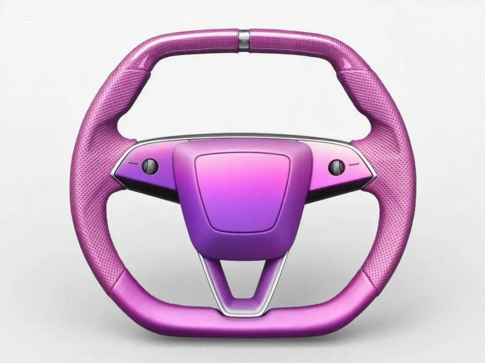 Purple-Gradient-Tesla-Steering-Wheel-the-Dreamy-Driving-Partner Axeco