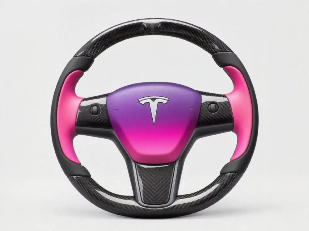 Tesla-Steering-Wheel-Create-a-Romantic-Driving-Style-with-Pink-Purple-Gradient Axeco