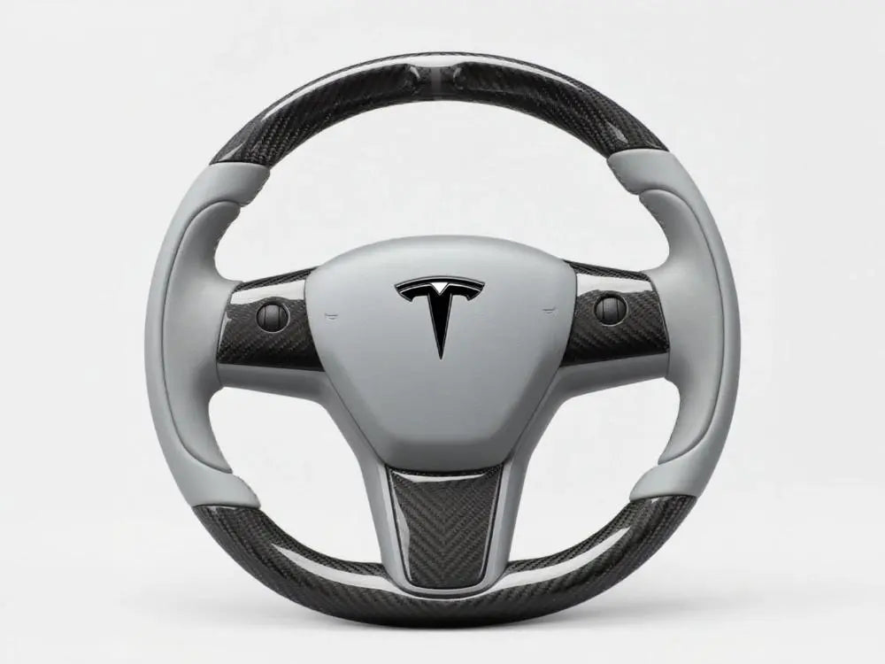 Tesla-Steering-Wheel-Deduce-the-Minimalist-Driving-Aesthetics-with-Carbon-fiber-Light-Gray Axeco