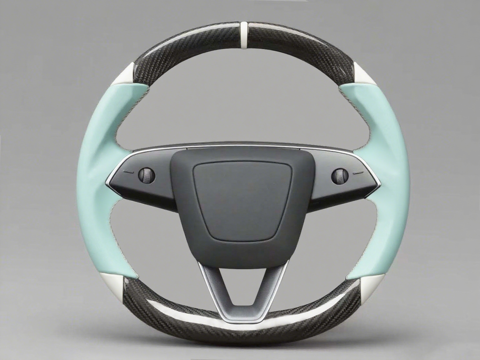 Leather Carbon Fiber Customize Tesla Model Y Juniper Steering Wheel - DYNA (2025+) Axeco
