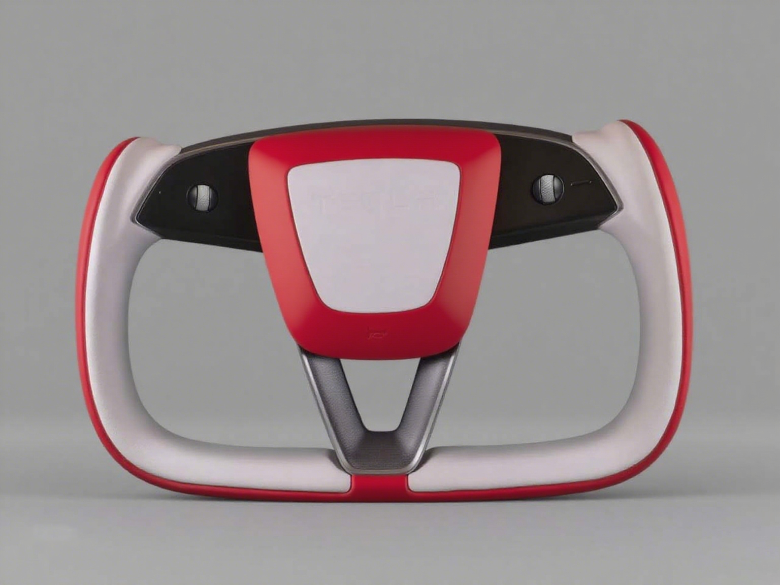 White and bright red Carbon Fiber Tesla model 3 highland YOKE Steering Wheel(2023.9+) Axeco