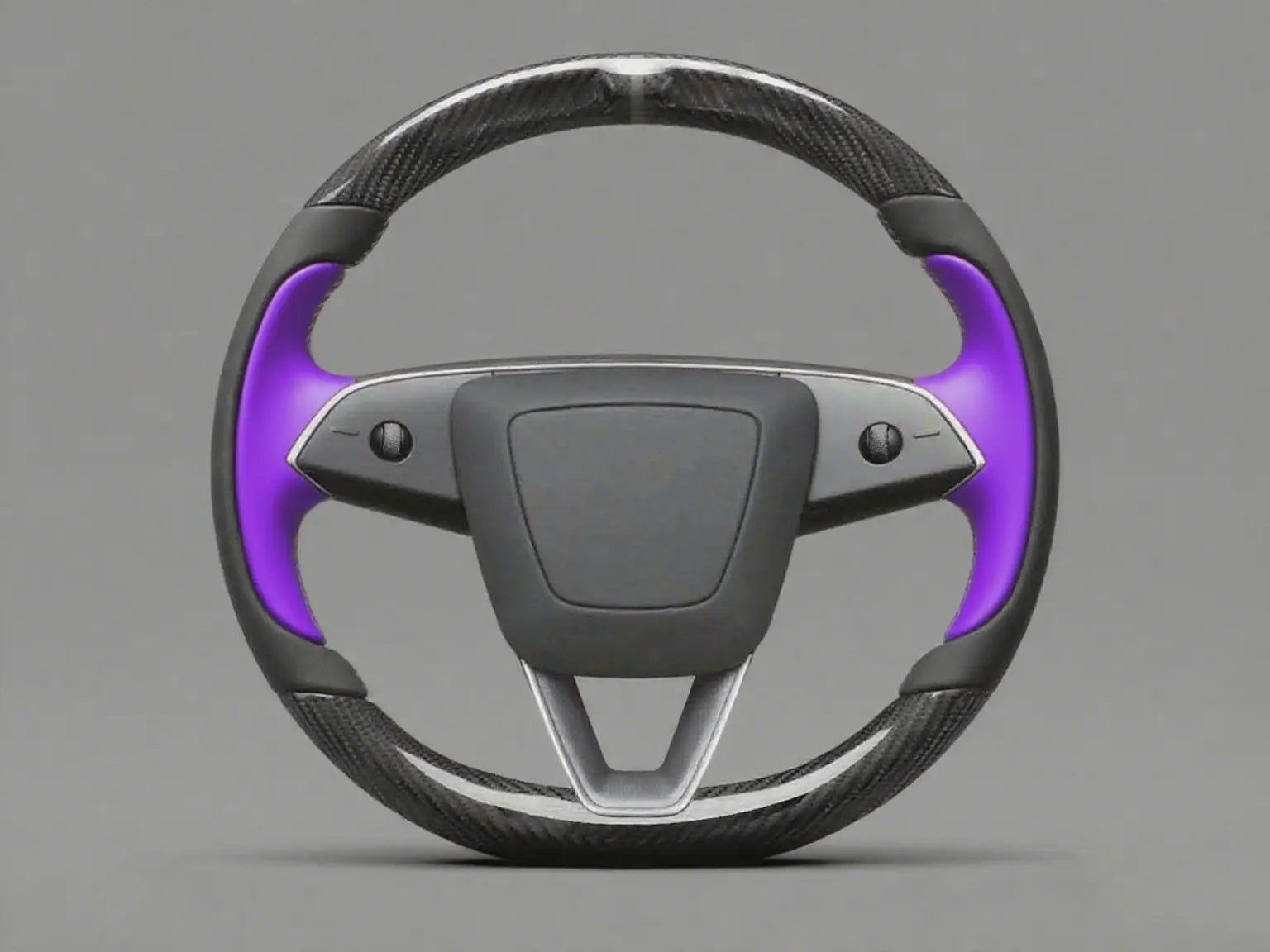 Black and Purple Carbon Fiber Tesla model 3 highland Steering Wheel -Track Master(2023.9+) Axeco