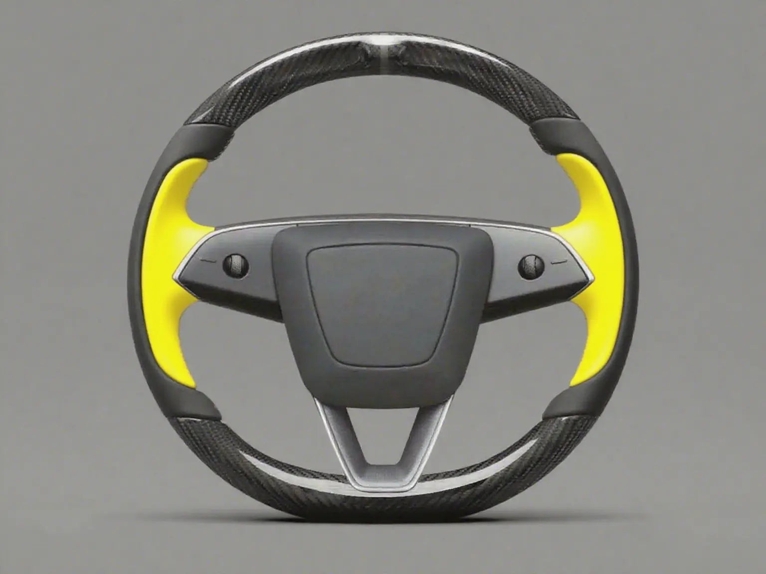 Black and Yellow Carbon Fiber Tesla model 3 highland Steering Wheel -Track Master(2023.9+) Axeco
