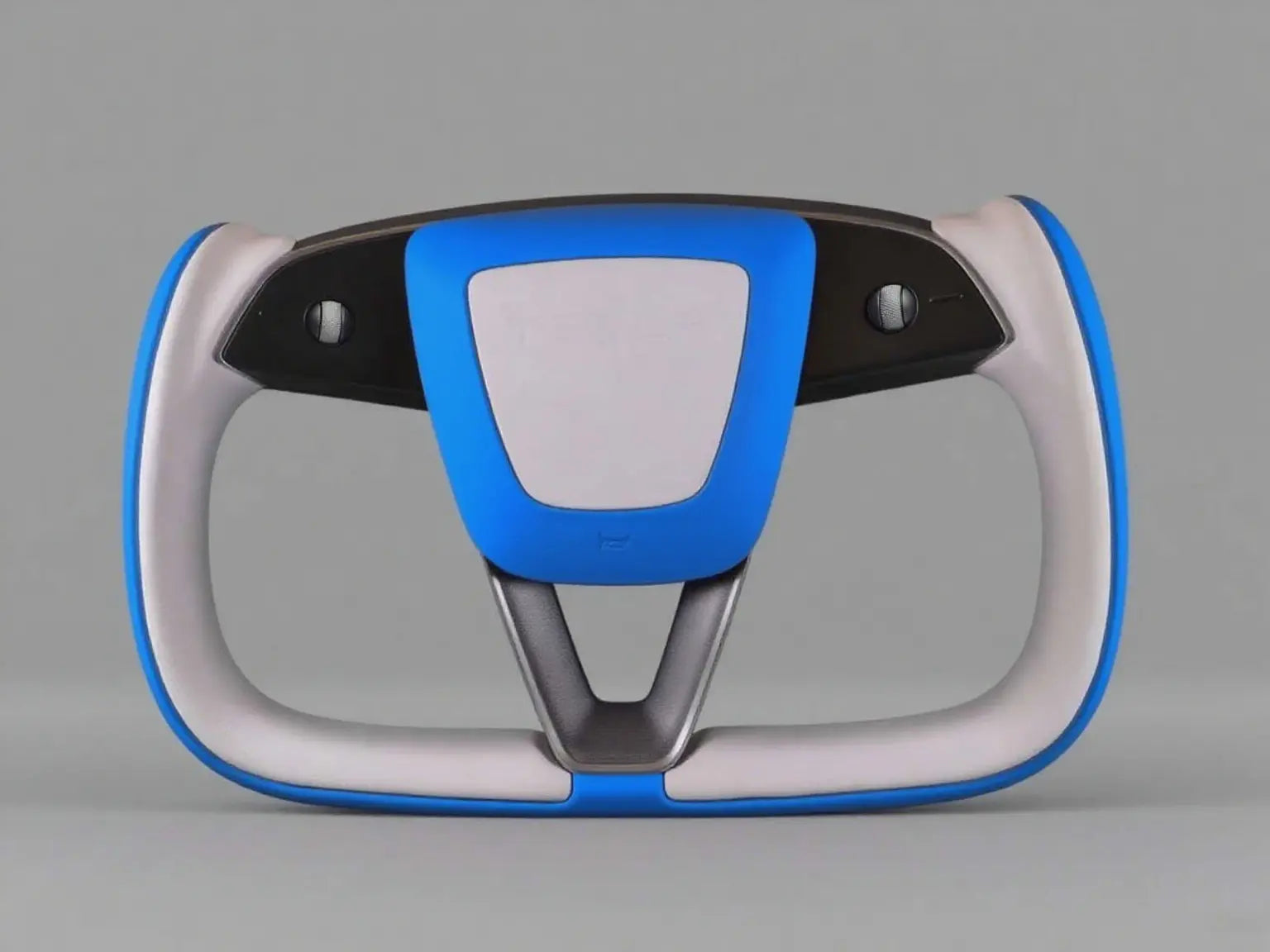 Blue and Gray Tesla Yoke model Y Juniper Steering Wheel(2025+) Axeco