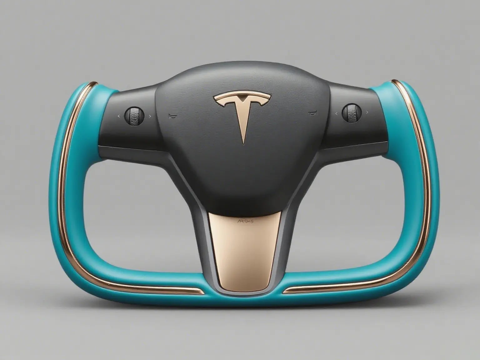 Blue-green Tesla Model 3 Yoke Steering Wheel (2017-2023.8) Axeco