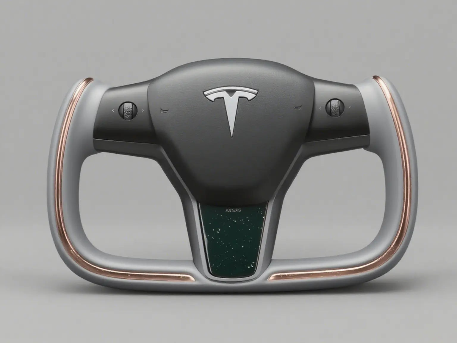 Brushed gold and gray  Tesla  Model 3 Yoke Steering Wheel(2017-2023.8) Axeco