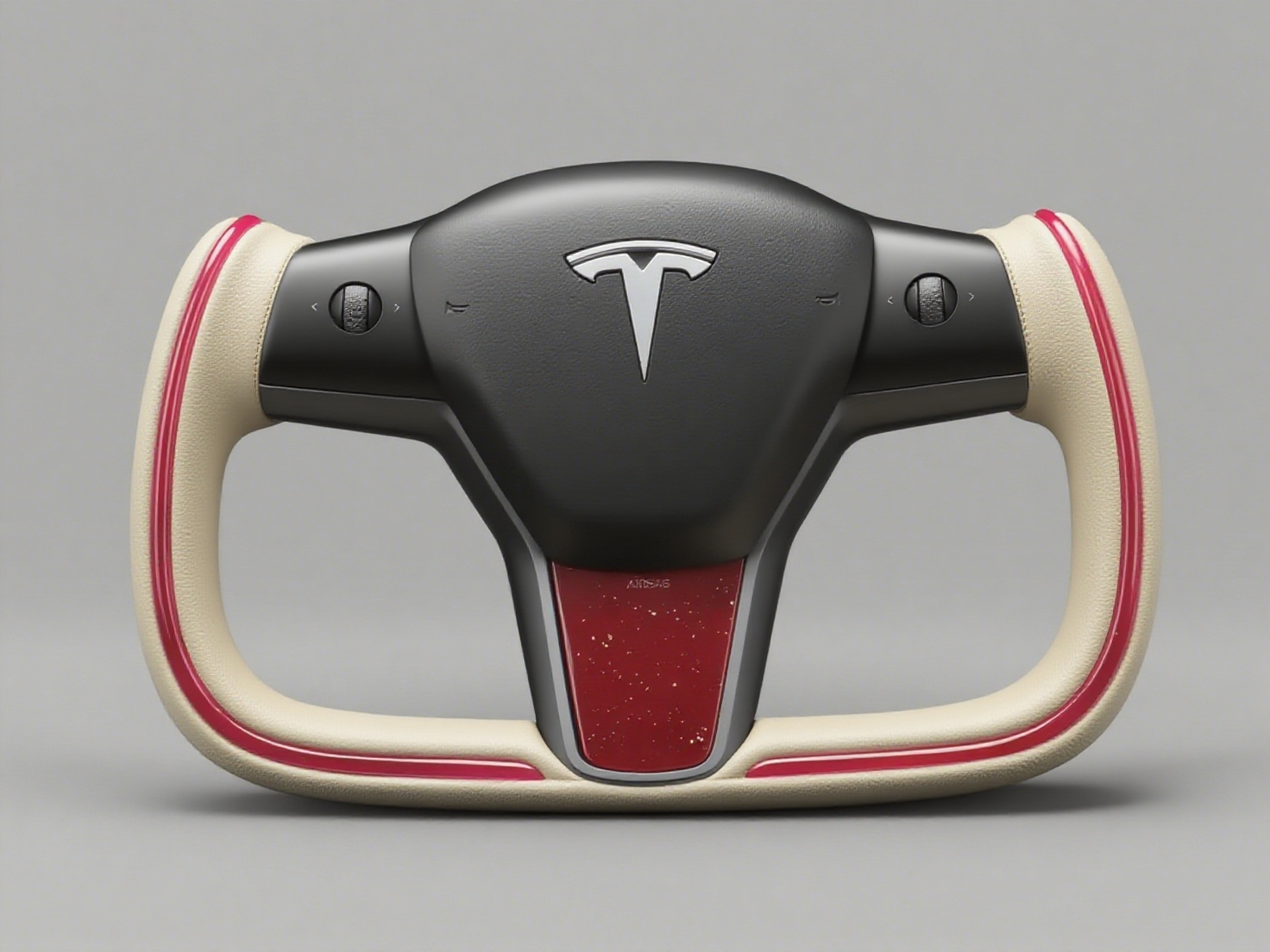 Cream Tesla Model 3 Yoke Steering Wheel(2017-2023.8) Axeco