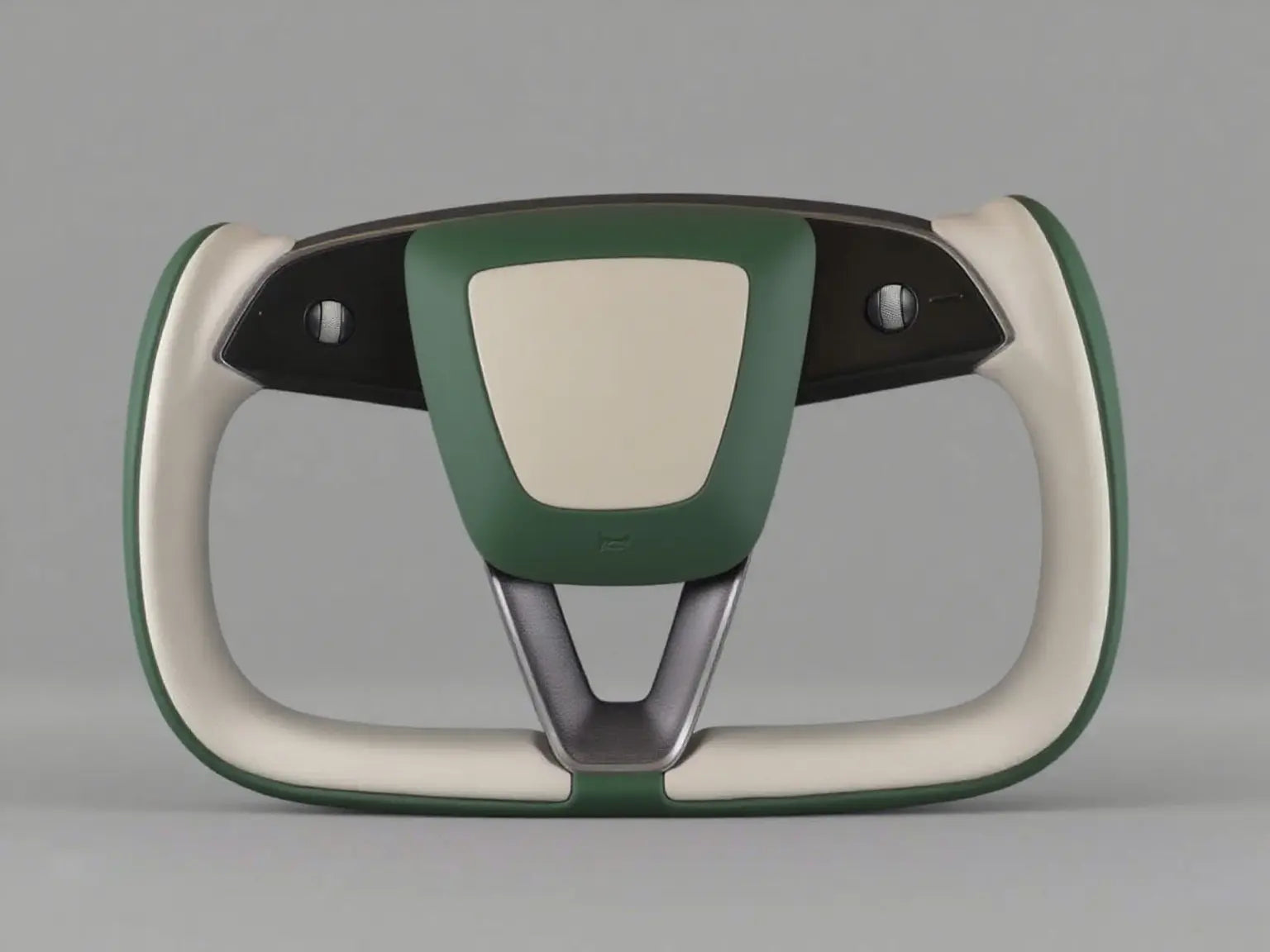 Custom Green Tesla Model Y Juniper YoKe Steering Wheel (2025+) Axeco