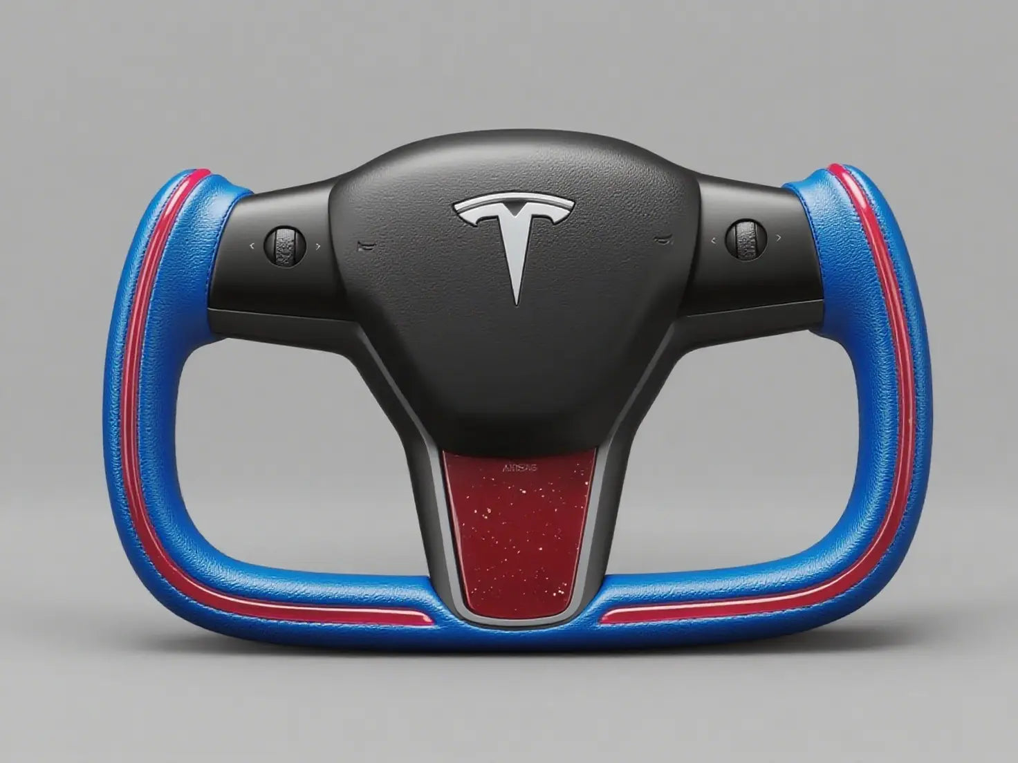 Electro-Blue & Ivory Tesla Model 3 Yoke Steering Whee(2017-2023.8) Axeco