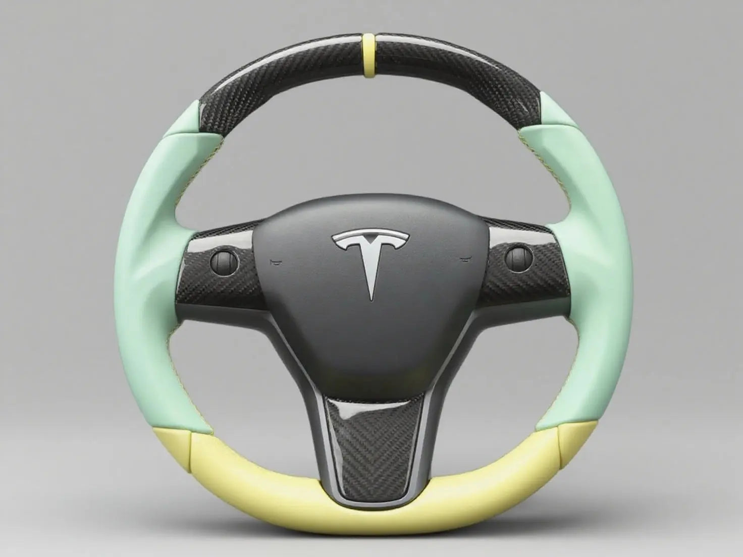 Fresh Macaron Color Tesla Model 3 Steering Wheel-DYNA (2017-2023.8) Axeco