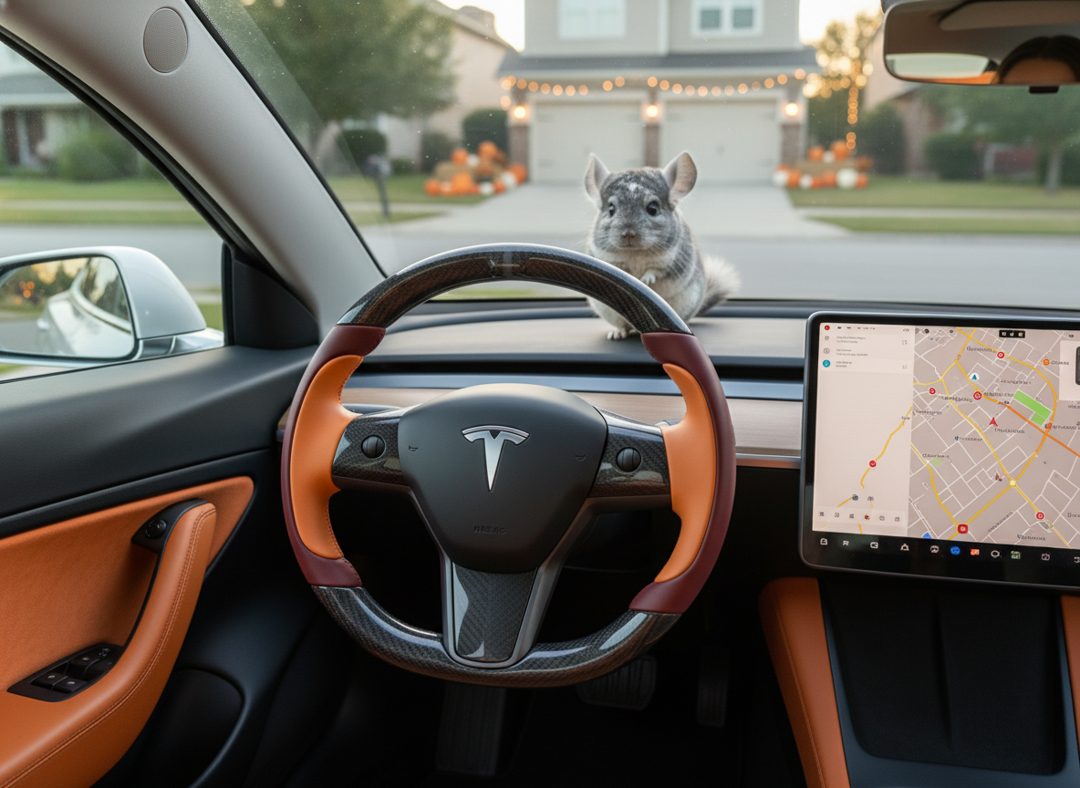 Wine red and warm orange Carbon Fiber Tesla model 3 Steering Wheel -Track Master(2023.9+) Axeco