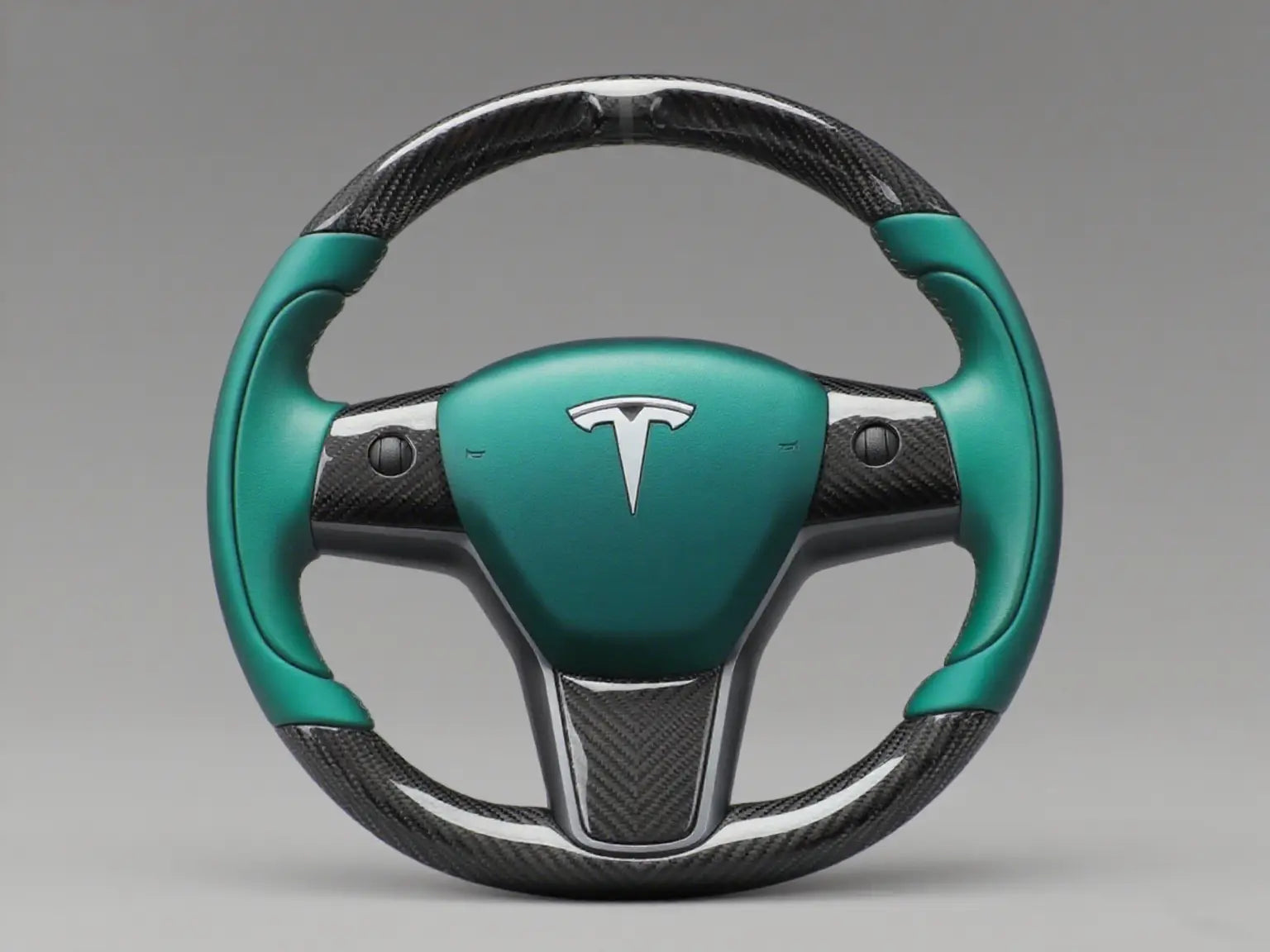 Greenish-black carbon fiber Tesla Model 3 steering wheel - Track Master (2017-2023.8) Axeco