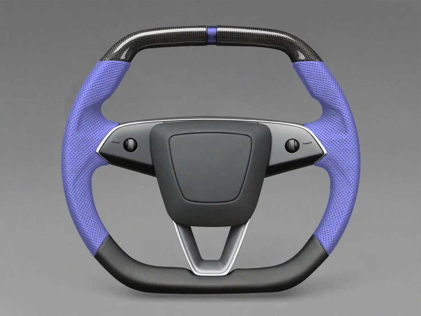 Leather Carbon Fiber Customize Tesla mode 3 highland Steering Wheel - Super Enhancer(2023.9+) Axeco