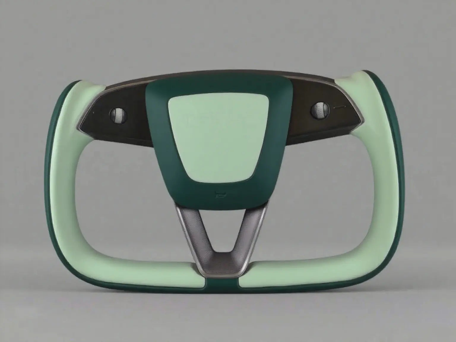 Light and dark green Tesla Yoke model Y Juniper Steering Wheel(2025+) Axeco