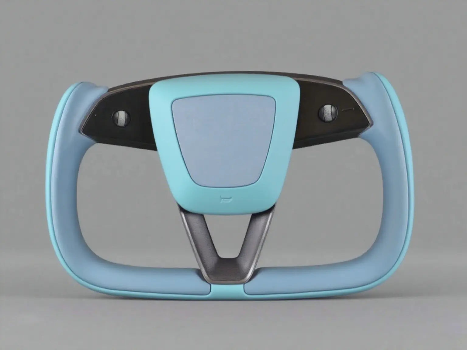 Light blue Tesla Yoke model Y Juniper Steering Wheel(2025+) Axeco