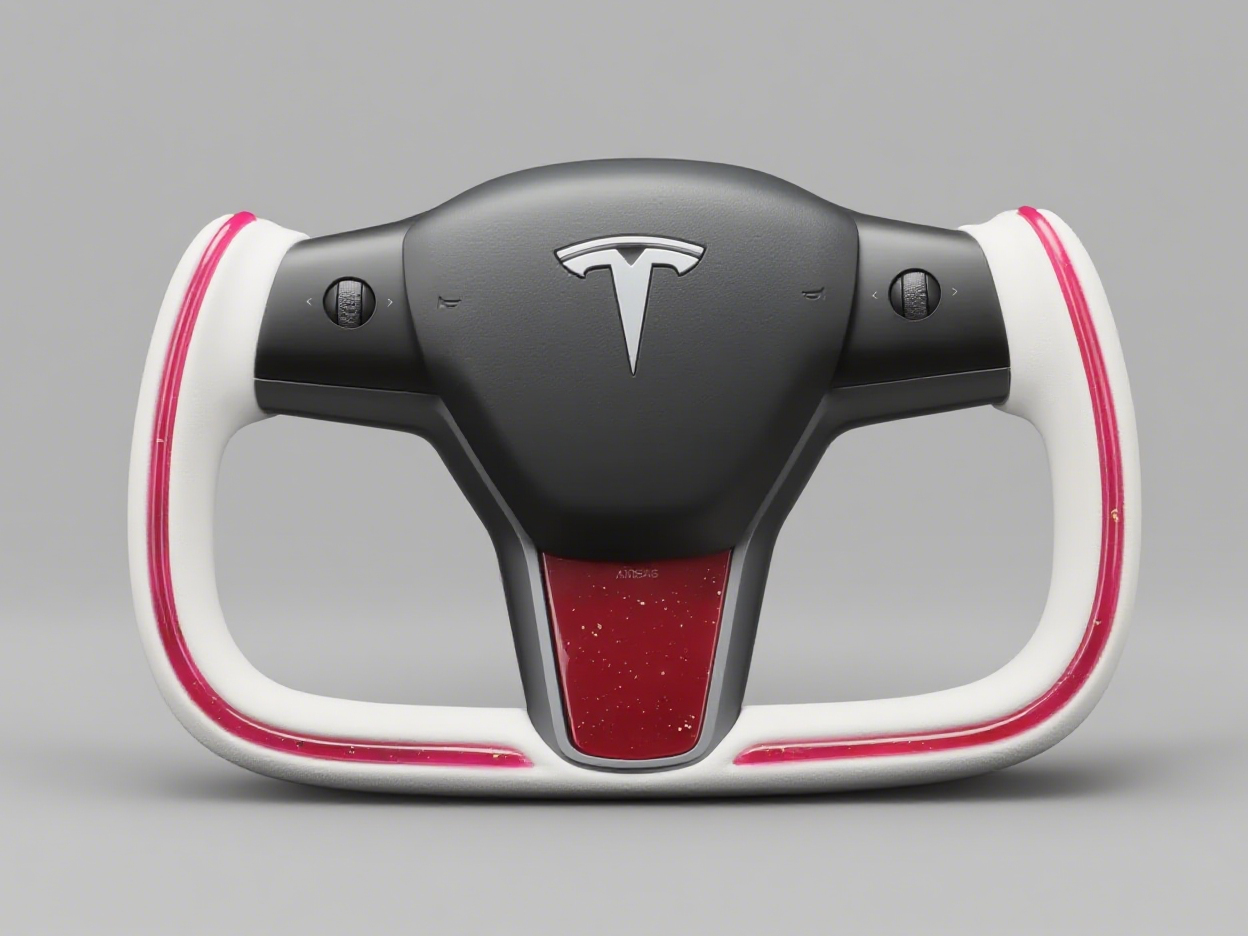 Pink Tesla Model 3 Yoke Steering Wheel (2017-2023.8) Axeco