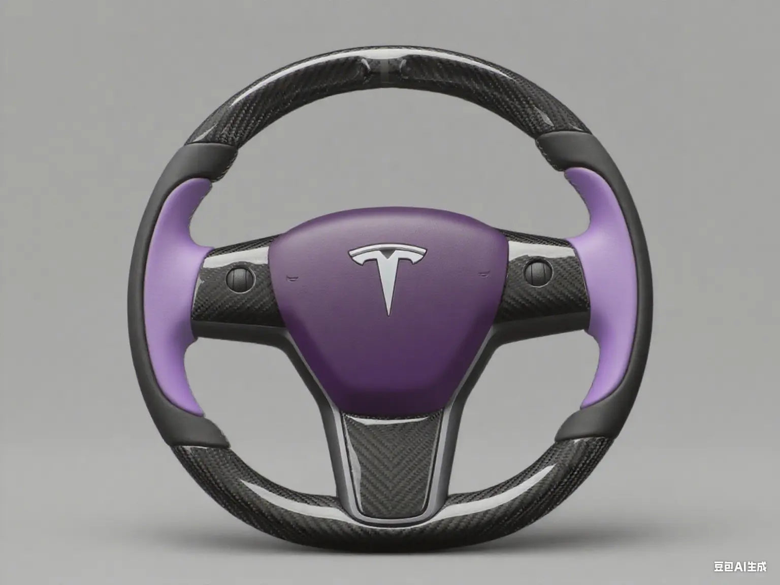 Purple Carbon Fiber Tesla model 3 Steering Wheel -Track Master(2023.9+) Axeco