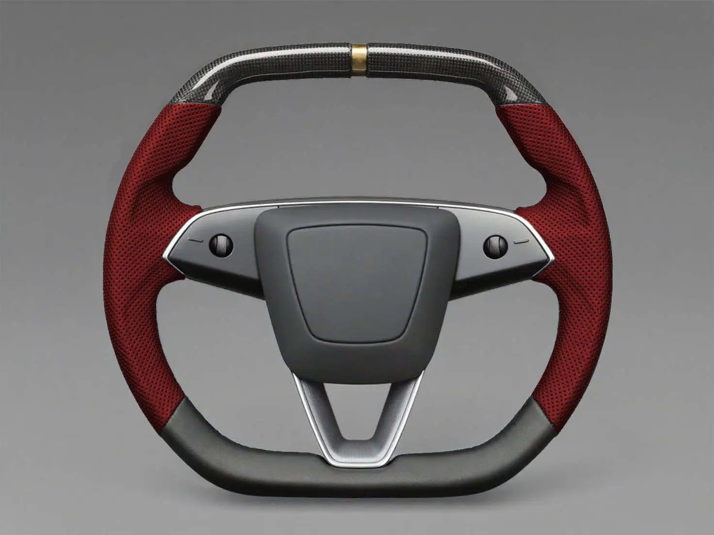 Red Carbon Fiber Tesla model 3 highland Steering Wheel -Super Enhancer(2023.9+) Axeco