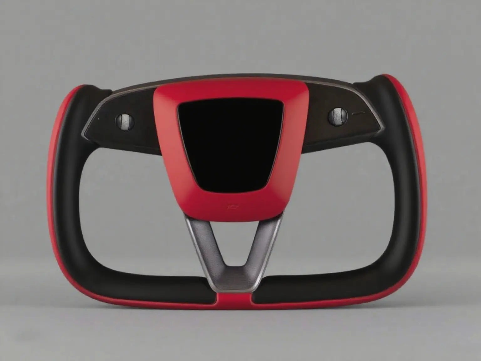Red and Black Tesla Yoke model Y Juniper Steering Wheel(2025+) Axeco