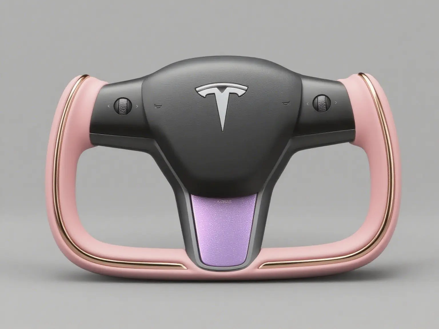 Rose Gold and Purple Tesla Model 3 Steering Wheel (2017-2023.8) Axeco