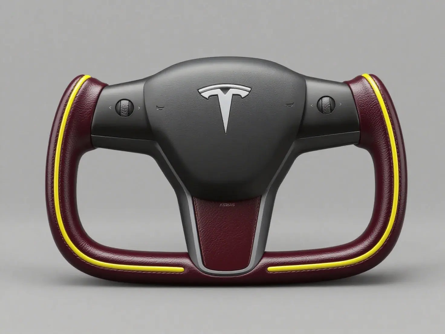 Royale Burgundy Tesla Model 3 Yoke Steering Wheel (2017-2023.8) Axeco