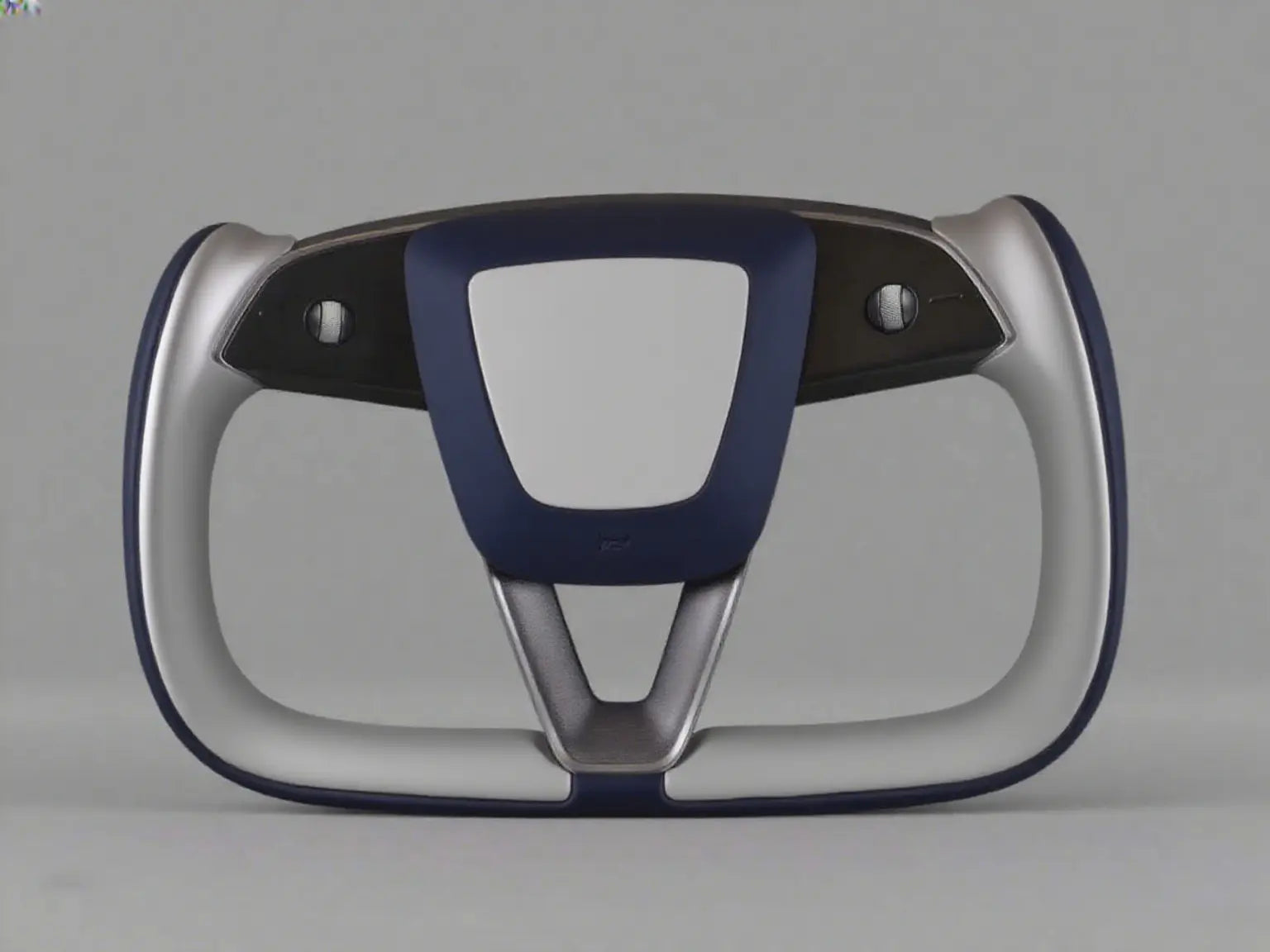 Silver and blue combination Tesla Yoke model Y Juniper Steering Wheel(2025+) Axeco