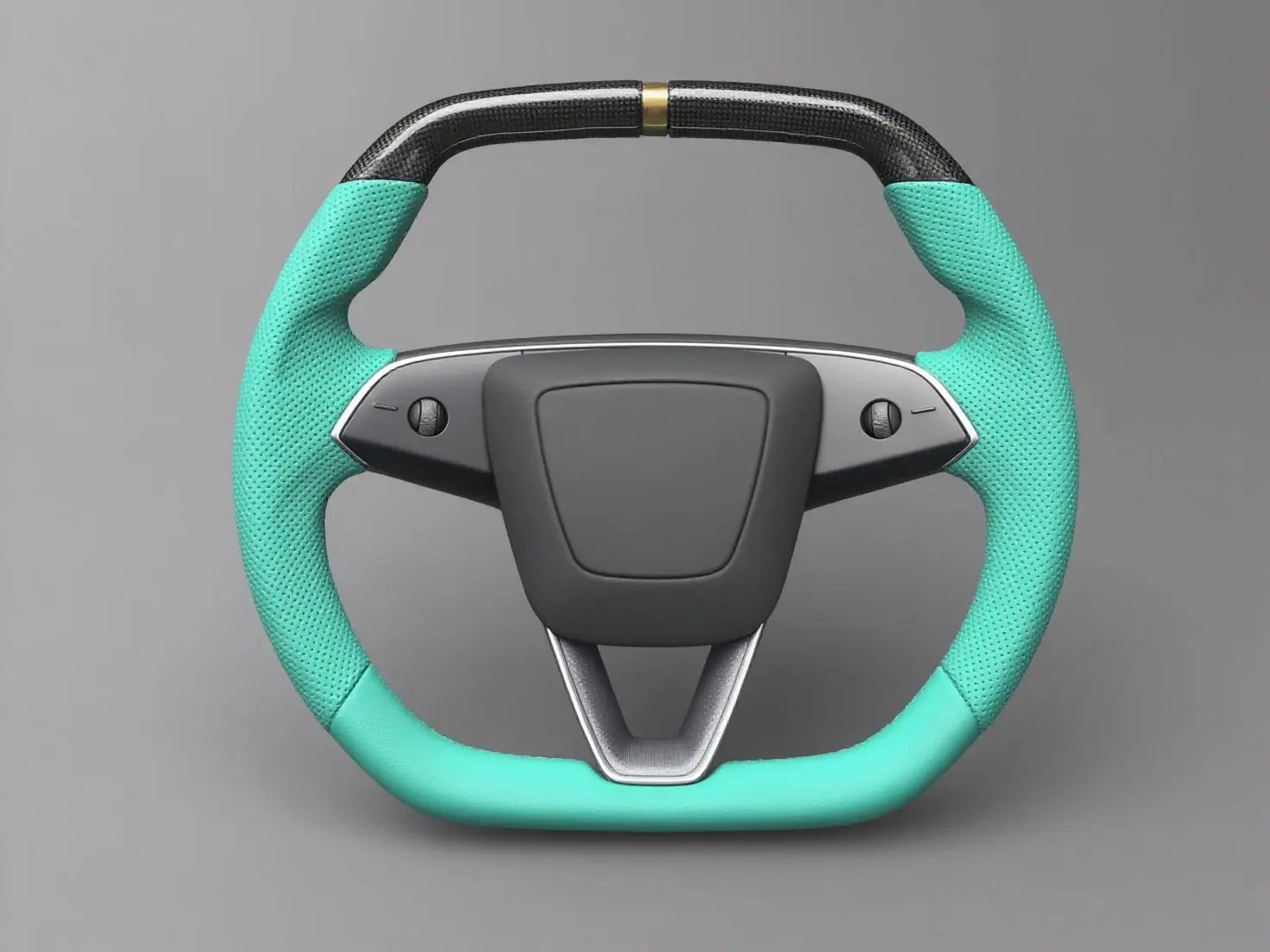 The Sea Blue Carbon fiber Tesla Model Y Juniper Steering Wheel -Super Enhancer(2025+) Axeco
