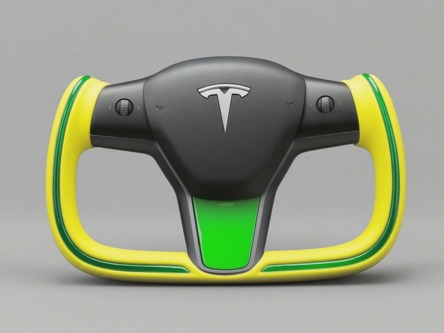 Yellow-Green Tesla Model 3 Yoke Steering Wheel(2017-2023.8) Axeco