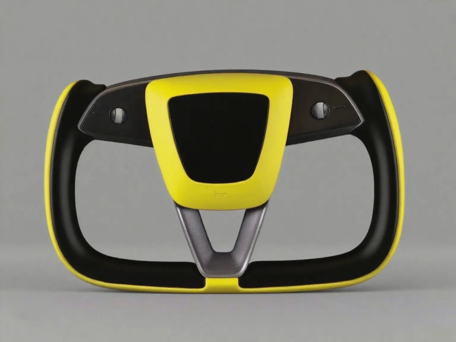 Yellow and black Tesla Yoke model Y Juniper Steering Wheel(2025+) Axeco