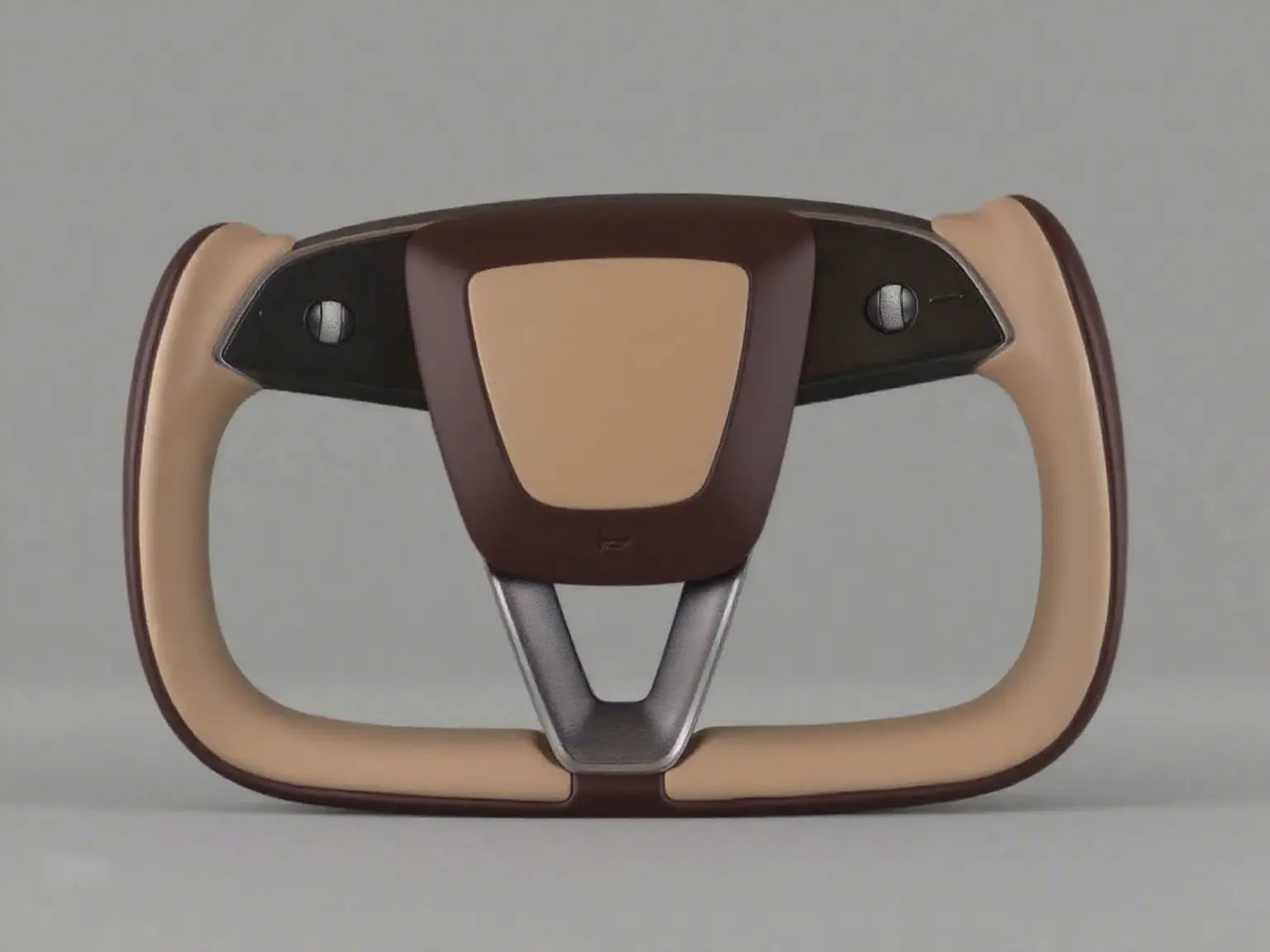 brownish-gray Tesla Yoke model Y Juniper Steering Wheel(2025+) Axeco
