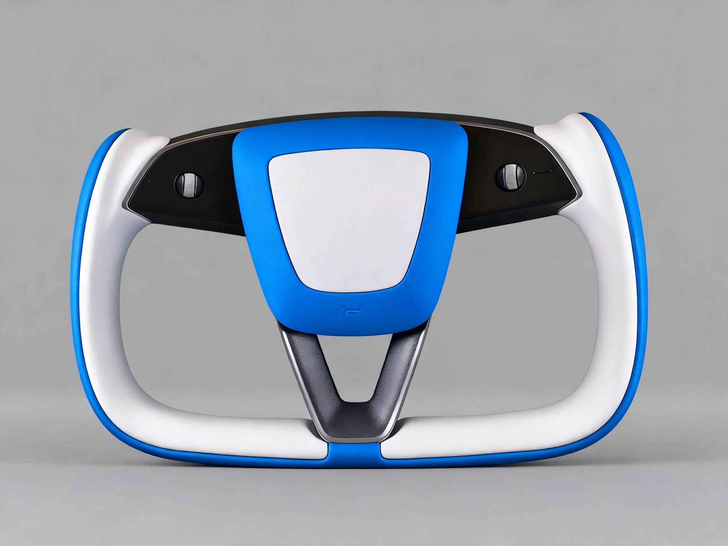Blue-White Carbon Fiber Tesla model 3 highland YOKE Steering Wheel(2023.9+) Axeco
