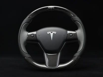 Model Y Carbon Fiber Steering Wheel - Track Master - Axeco