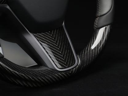 Model Y Carbon Fiber Steering Wheel - Track Master - Axeco