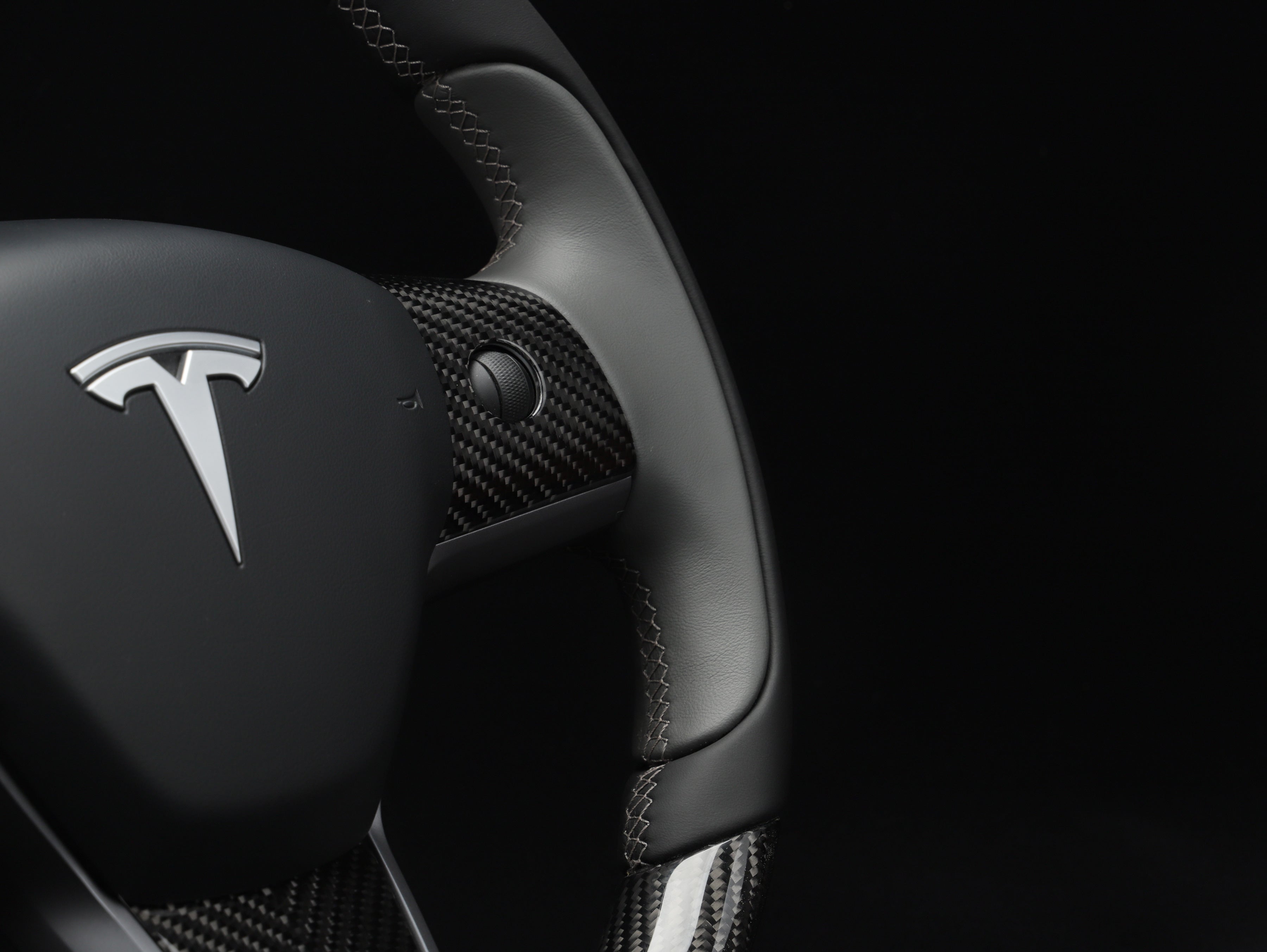 Model Y Carbon Fiber Steering Wheel - Track Master - Axeco
