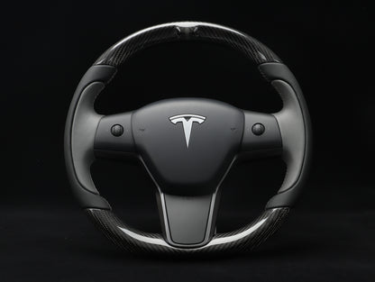Model Y Carbon Fiber Steering Wheel - Track Master - Axeco