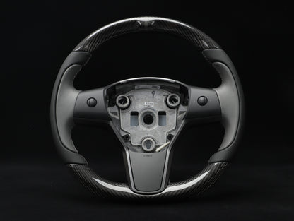 Model Y Carbon Fiber Steering Wheel - Track Master - Axeco